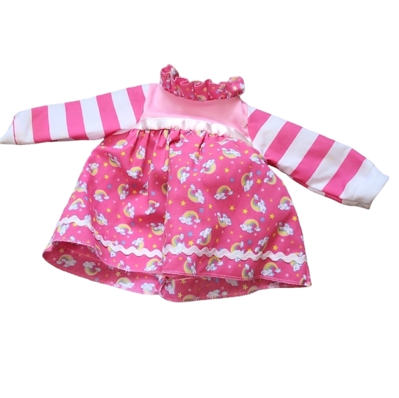 Pink Stars Rainbow doll Dress - Picture 1 of 2